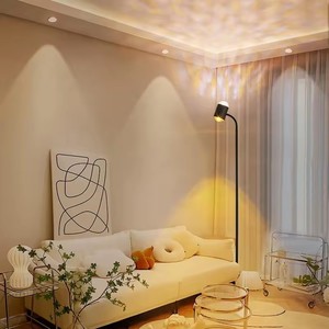 Creative <strong>Water</strong> Ripple Floor Lamp Bedroom <strong>Sunset</strong> Light Background Wall Live Projection Atmosphere Nightlight - Product Image 3