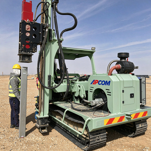 เครื่องเจาะเสาเข็มไฮดรอลิก APCOM Crawler สำหรับติดตั้งแผงโซลาร์เซลล์ในฟาร์มโซลาร์เซลล์ในทะเลทราย - Product Image 2