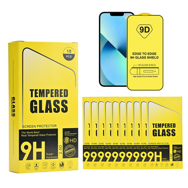 9D Tempered Glass Screen Protector for iphone 16 15 14 Pro Max Galaxy S22 S23 S24 Ultra Plus Infinix Motorola Protective Film