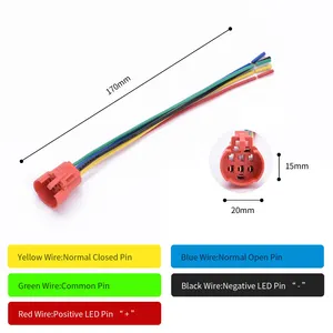 Keluaran Baru SPSD 1NO1NC 10Mm 12Mm 16Mm 19Mm 22Mm 25Mm 30Mm Kontrol Mobil Sakelar Tombol Tekan Kustom