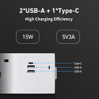 Tira de alimentación británica tipo C USB 1,8 M Cable de extensión Salida de enchufe múltiple 4 vías Placa de alimentación Puerto USB 13A Interruptor de enchufe de extensión UKCA
