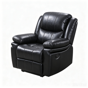 Juego de sofás ergonómicos de 6 plazas, de cuero sintético de alta calidad, reclinables manualmente, para el hogar, sala de estar, ocio y relajación. - Product Image 6