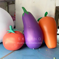 Modèle de légume gonflable, aubergine, tomate, maïs, chou, poivron, carotte, sculpture publicitaire gonflable