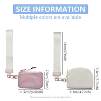 Vente en gros de bracelets avec pochette en dura Porte-clés portable avec sac à monnaie et porte-cartes Mini bracelet à double poignet Portefeuille