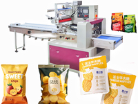 Machine d'emballage horizontale multifonctionnelle automatique pour pain, gâteaux, biscuits, emballage coussin, emballage alimentaire, neuve ou d'occasion