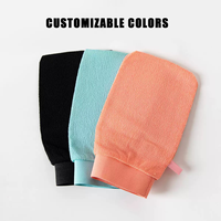 Gants exfoliants marocains personnalisables pour l'élimination de la peau en profondeur Application corporelle Gants de bain en viscose Gant exfoliant exfoliant