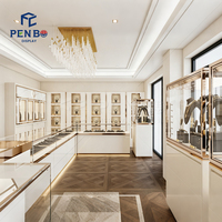 Vitrine de présentation de bijoux de luxe sur mesure avec éclairage LED, vitrine en verre pour bijouterie, comptoir de magasin de bijoux, mobilier de vente au détail