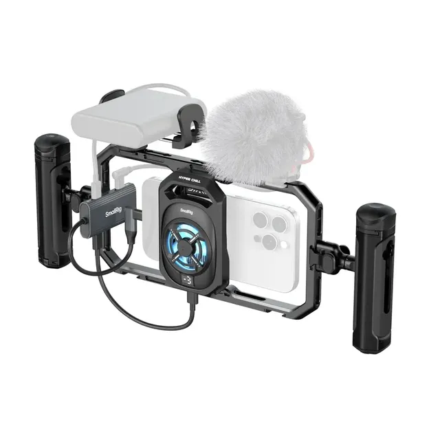 For SmallRig 5276 Phone Cage Kit with Handle All-in-One Hyper Chill Thermal Cooling System Live Streaming Filming Rig