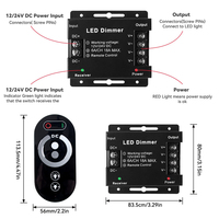 Contrôleur tactile LED ESann avec variateur de lumière, CCT, RGB, télécommande RF 433 MHz, pour éclairage d'escaliers, 12V avec télécommande