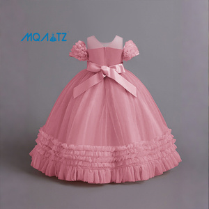 MQATZ Elegante Abito <span class=keywords><strong>da</strong></span> <span class=keywords><strong>Ballo</strong></span> in Raso Ecologico, Lunghezza al Ginocchio, con Motivi Floreali, per Feste di Compleanno e Natale DAAC179 - Product Image 6