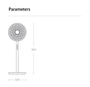 Xiaomi-ventilador de suelo inteligente mijia 3, dispositivo de ventilación de viento Natural, CC, conversión de frecuencia, recargable por aplicación portátil para el hogar