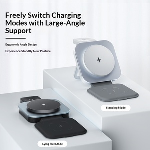 Nuevo <span class=keywords><strong>Cargador</strong></span> Inalámbrico Magnético Plegable Tres en Uno para Teléfono, Auriculares y Reloj Modelo T11 - Product Image 2