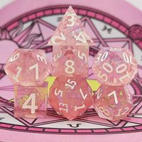 Ensemble de dés en résine polyédrique de luxe - 5*7 (35 pièces) DND RPG pour jeux de rôle de table D4 D6 D8 D10 D% D12 D20
