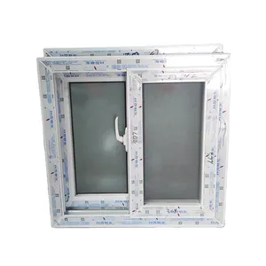 Ucuz fiyat ev dayanıklı kasırga etkisi tasarım temperli cam PVC sürgülü pencere