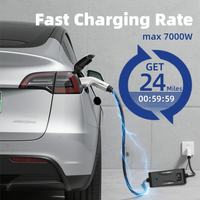 Chargeur EV portable AC 7kW 11kW 22kW Type1 Type2 J1772 NACS GBT CCS1 CCS2 intelligent avec WiFi, minuterie réglable, IP65, pour voiture et maison, personnalisable