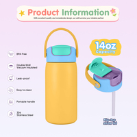 Bouteille d'eau isotherme en acier inoxydable pour enfants, impression 3D personnalisée, mignonne, garde au chaud et au froid