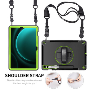 360 °   Funda Giratoria con Correa <span class=keywords><strong>de</strong></span> Mano Antideslizante y Protección para Cámara para Tablet Samsung Galaxy Tab S9 FE <span class=keywords><strong>Plus</strong></span> <span class=keywords><strong>de</strong></span> 12.4 Pulgadas SM-X616 - Product Image 4
