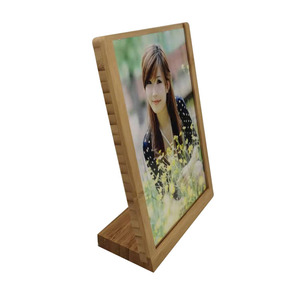 Cadre photo de bureau personnalisé <span class=keywords><strong>MR</strong></span> MK-A0007 en <span class=keywords><strong>bambou</strong></span> massif fait main, finition naturelle, technique polie, rectangulaire, réutilisable, vente en gros - Product Image 1