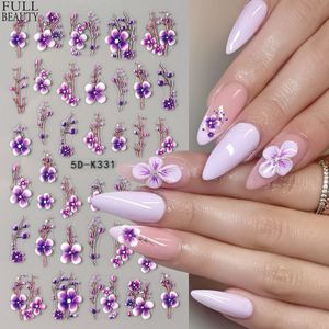 3 Hojas de Adhesivos de <span class=keywords><strong>Uñas</strong></span> 3D con Relieve de Resina de <span class=keywords><strong>Flores</strong></span> <span class=keywords><strong>Hawaianas</strong></span> de Orquídeas y Lirios Coloridos para Mujer, Primavera Verano - Product Image 5