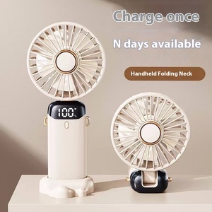 Xách Tay Mini USB Máy Tính Để Bàn Gấp Cổ Fan Hiển Thị Kỹ Thuật Số Ba Pin Hoạt Động Hương Liệu Quạt Điện Cho Hộ Gia Đình Sử Dụng - Product Image 1