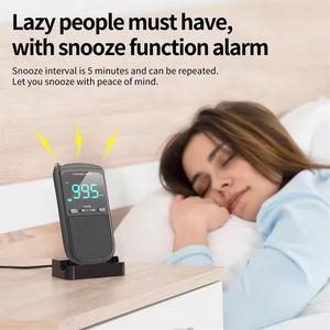 Ultra-Light 90g Pocket AM/FM Radio, Rechargeable with <b>LED</b> Display & Built-in Speaker - Product Image 6