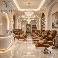 Fauteuil de pédicure de luxe JingYi Beauty Salon avec spa pour les pieds, massage, bain de pieds chauffant et système de brumisation Thera Mist