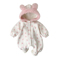 Combinaison intégrale à manches longues pour tout-petits, motif lapin, avec boutons-pression, idéale pour l'hiver (vente en gros)