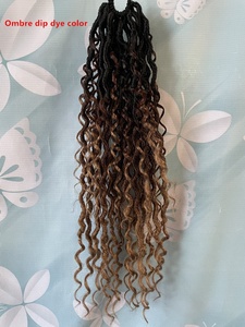 Extensiones de cabello trenzado para mujer, pelo sintético con diseño de Río, Color marrón, degradado, diosa Bohemia - Product Image 5