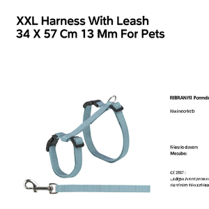 Harnais XXL avec laisse 34 x 57 cm 13 mm pour animaux de compagnie - Product Image 2