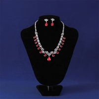 Parure de bijoux de luxe européenne et américaine pour mariage, collier et boucles d'oreilles en zircon émeraude goutte d'eau, pour demoiselles d'honneur, cadeau souvenir pour femme
