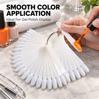 Kit d'échantillons de vernis à ongles haut de gamme, avec plateau à anneaux renforcé double face, embouts de test rainurés empilables, et étui de voyage pour rangement et présentation