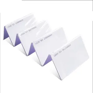 库存可打印白色空白NFC射频识别CR80信用卡尺寸打印机用聚氯乙烯塑料卡