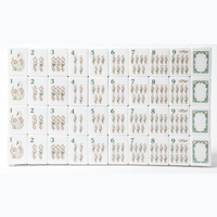 Jeu de Mahjong Américain de Luxe Pliable Écologique Style Nature Walk avec Tuiles en Acrylique à Motif Gravé et Conception Artisanale à 4 Couches