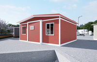 Bureau conteneurisé en kit |   Bâtiment modulaire préfabriqué en verre moderne, bureau temporaire sur chantier