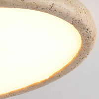Lampe de plafond de style médiéval Wabi Sabi, lampe de plafond ronde en pierre jaune, lampe en travertin pour la maison, l'hôtel, le salon, la chambre à coucher, décorations