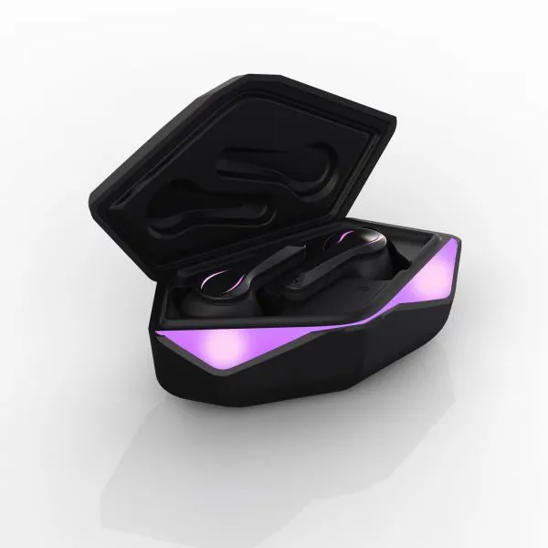 Cool LED light Bluetooth 5.0 Wireless In Ear TWS Earbuds Stereo Low latency Hifi Gaming Headset