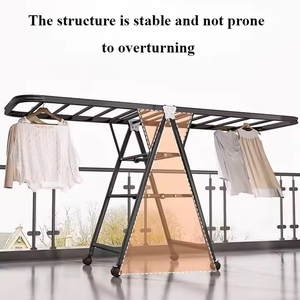 Tendedero Plegable SANIPRO de Acero al Carbono, Estilo Ala, Portátil, para Dormitorio, Almacenamiento de Ropa - Product Image 5