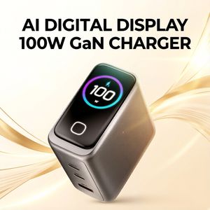 Nouvelle station de charge rapide multi-ports multifonctionnelle certifiée haute qualité avec intelligence artificielle pour <span class=keywords><strong>iPhone</strong></span> et ordinateur portable 100W GaN 45W - Product Image 5