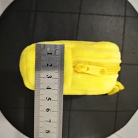 Porte-monnaie en peluche douce couleur bonbon, forme 3D, porte-clés, petits sacs tendance, sac à dos pour monnaie, portefeuille anti-perte, pendentif, portefeuille en peluche