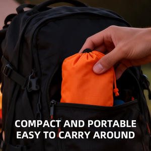 Sac de couchage d'urgence pour survie en extérieur, court <span class=keywords><strong>devant</strong></span>, long derrière, dos allongé de 30 cm, imperméable et coupe-vent - Product Image 3