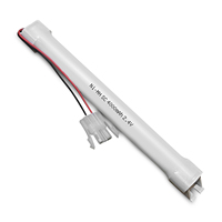 JINTION 2.4V 4000mAh NiMH Baterai Pengganti Lampu Darurat untuk Tridonic 28002316 2 Cell Stick dengan Konektor GL125R