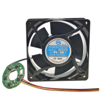 Ventilador de Refrigeración de CC Totalmente Metálico de 120 mm, 24 V, 11000 RPM, Resistente al Agua, 150 ℃   Ventilador de Alta Temperatura, Ventilador de Refrigeración de Corriente Continua