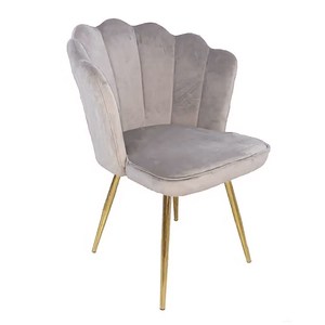 Chaises de salle à manger modernes en velours beige, mobilier de luxe pour restaurants et hôtels, chaises de salle à manger nordiques modernes avec coussin - Product Image 4