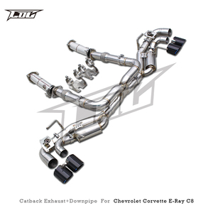 ระบบท่อไอเสีย OEM Boska สำหรับ Chevrolet Corvette C8 Stingray Z51 E-Ray 6.2L LT2 ปี 2019-2025 พร้อมท่อดาวน์ไปป์และวาล์ว OEM ที่ปลายท่อไอเสีย - Product Image 6