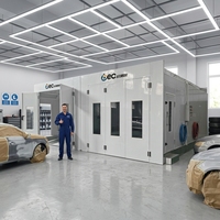 Cabine de peinture industrielle CE Shandong Spray Bake à vendre, petite cabine de peinture par pulvérisation