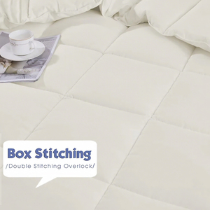 Tất cả các mùa siêu mềm Fluffy <span class=keywords><strong>Comforter</strong></span> bộ đồ giường 3PC đầy đủ/Nữ Hoàng Kích thước 1 bông <span class=keywords><strong>Comforter</strong></span> 2 gối, trắng - Product Image 3