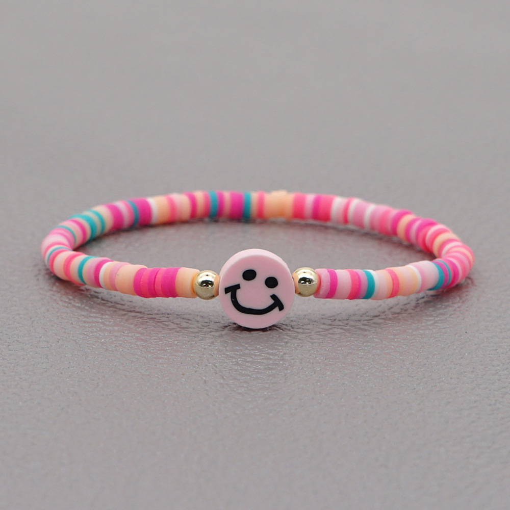 2021 Rainbow Clay Beads Bracelet - Bohemia Friendship