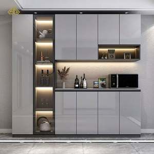 ชุดตู้กับข้าวมันเงาสูงดีไซน์ทันสมัยตามสั่งสไตล์จีน - Product Image 5