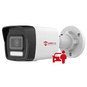 ANPVIZ telecamera IP POE da 8/5MP CCTV Bullet Smart Camera IR & Color Dual-Light rilevamento umano/veicolo slot per scheda SD audio unidirezionale WDR