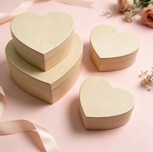 Caja de Papel con Forma de Corazón en Varios Tamaños, Caja de Regalo Hecha a Mano sin Pintar, Contenedor con Forma de Corazón para Bodas, San Valentín, Decoración DIY, Embalaje de Regalos - Product Image 5